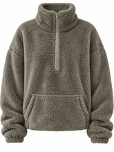 Full Size Sherpa Quarter-Zip Turtleneck Sweatshirt Plus Size - Sun Imperial product photo 15