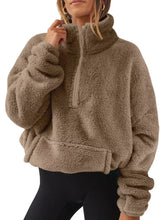 Full Size Sherpa Quarter-Zip Turtleneck Sweatshirt Plus Size - Sun Imperial product photo 16