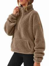 Full Size Sherpa Quarter-Zip Turtleneck Sweatshirt Plus Size - Sun Imperial product photo 17