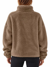 Full Size Sherpa Quarter-Zip Turtleneck Sweatshirt Plus Size - Sun Imperial product photo 18