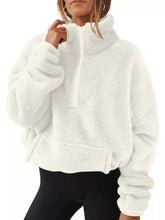 Full Size Sherpa Quarter-Zip Turtleneck Sweatshirt Plus Size - Sun Imperial product photo 1