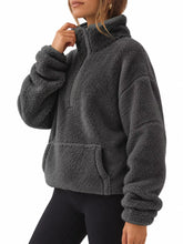 Full Size Sherpa Quarter-Zip Turtleneck Sweatshirt Plus Size - Sun Imperial product photo 22