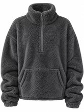 Full Size Sherpa Quarter-Zip Turtleneck Sweatshirt Plus Size - Sun Imperial product photo 25