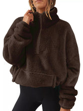 Full Size Sherpa Quarter-Zip Turtleneck Sweatshirt Plus Size - Sun Imperial product photo 26