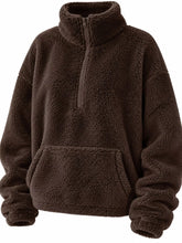 Full Size Sherpa Quarter-Zip Turtleneck Sweatshirt Plus Size - Sun Imperial product photo 30
