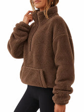 Full Size Sherpa Quarter-Zip Turtleneck Sweatshirt Plus Size - Sun Imperial product photo 37