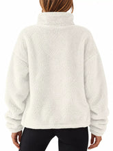 Full Size Sherpa Quarter-Zip Turtleneck Sweatshirt Plus Size - Sun Imperial product photo 3
