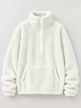 Full Size Sherpa Quarter-Zip Turtleneck Sweatshirt Plus Size - Sun Imperial product photo 4