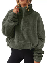Full Size Sherpa Quarter-Zip Turtleneck Sweatshirt Plus Size - Sun Imperial product photo 6