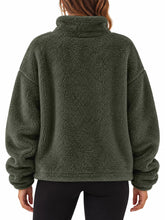 Full Size Sherpa Quarter-Zip Turtleneck Sweatshirt Plus Size - Sun Imperial product photo 8
