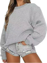 Full Size Solid Color Long Sleeve Sweatshirt Plus Size - Sun Imperial product photo 11
