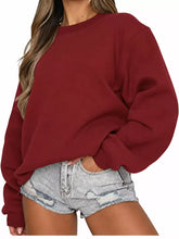 Full Size Solid Color Long Sleeve Sweatshirt Plus Size - Sun Imperial product photo 29