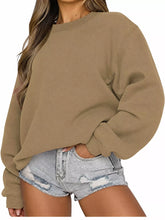 Full Size Solid Color Long Sleeve Sweatshirt Plus Size - Sun Imperial product photo 49