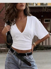 Full Size V-Neck Ruched T-Shirt Plus Size - Sun Imperial product photo 1