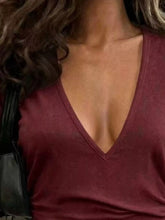 Full Size V-Neck Ruched T-Shirt Plus Size - Sun Imperial product photo 5
