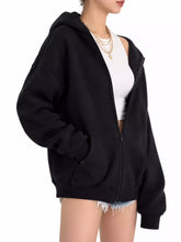 Full Size Zip-Up Dropped Shoulder Hoodie Plus Size - Sun Imperial product photo 10
