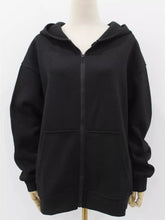 Full Size Zip-Up Dropped Shoulder Hoodie Plus Size - Sun Imperial product photo 11
