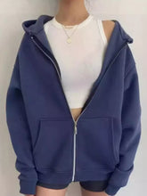 Full Size Zip-Up Dropped Shoulder Hoodie Plus Size - Sun Imperial product photo 12
