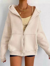 Full Size Zip-Up Dropped Shoulder Hoodie Plus Size - Sun Imperial product photo 17