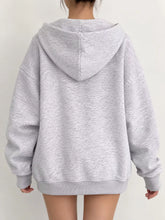 Full Size Zip-Up Dropped Shoulder Hoodie Plus Size - Sun Imperial product photo 23