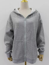 Full Size Zip-Up Dropped Shoulder Hoodie Plus Size - Sun Imperial product photo 24