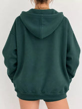 Full Size Zip-Up Dropped Shoulder Hoodie Plus Size - Sun Imperial product photo 6