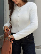 Fuzzy Knit Button-Down Cardigan - Sun Imperial product photo 2