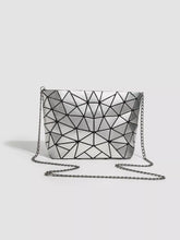 Geometric Metallic Crossbody Bag with Chain Strap - Sun Imperial product photo 1
