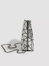 Geometric Metallic Crossbody Bag with Chain Strap - Sun Imperial product photo 2