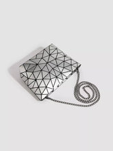 Geometric Metallic Crossbody Bag with Chain Strap - Sun Imperial product photo 4