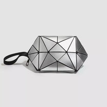 Geometric Metallic Silver Clutch with Modern Origami Design - Sun Imperial product photo 8