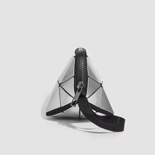 Geometric Metallic Silver Clutch with Modern Origami Design - Sun Imperial product photo 9