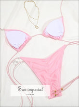 Gold-Tone Bead Triangle Bikini Set - Sun Imperial product photo 7