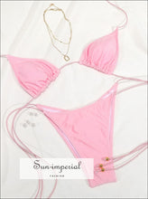 Gold-Tone Bead Triangle Bikini Set - Sun Imperial product photo 8