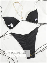 Gold-Tone Bead Triangle Bikini Set - Sun Imperial product photo 9