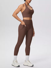 Halter Crop Top and High-Waisted Leggings Set - Sun Imperial product photo 4