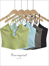 Halter Crop Top and Ruched Side-Slit Midi Skirt Set - Sun Imperial product photo 2