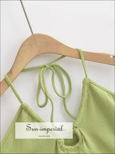 Halter Crop Top and Ruched Side-Slit Midi Skirt Set - Sun Imperial product photo 4