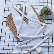 Halter Neck Deep V Tied One-Piece Swimsuit - Sun Imperial product photo 14