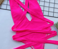 Halter Neck Deep V Tied One-Piece Swimsuit - Sun Imperial product photo 4