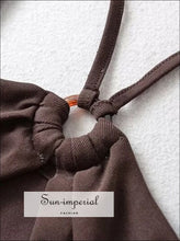 Halter Ring-Front Cami Crop Top - Sun Imperial product photo 6