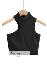 High-Neck Shoulder-Cutout Fitted Tank - Sun Imperial product photo 7