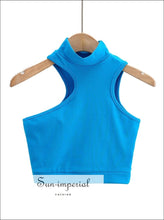 High-Neck Shoulder-Cutout Fitted Tank - Sun Imperial product photo 8