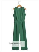 High-Neck Sleeveless Wide-Leg Open-Back Jumpsuit - Sun Imperial product photo 4