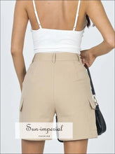 High-Waist Cotton Cargo Shorts - Sun Imperial product photo 2
