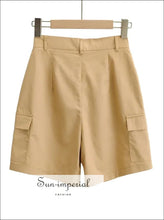 High-Waist Cotton Cargo Shorts - Sun Imperial product photo 6