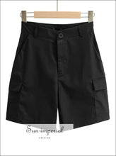High-Waist Cotton Cargo Shorts - Sun Imperial product photo 7