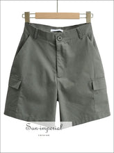 High-Waist Cotton Cargo Shorts - Sun Imperial product photo 8