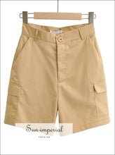 High-Waist Cotton Cargo Shorts - Sun Imperial product photo 9