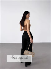 High-Waist Wide-Leg Drawstring Tailored Pants - Sun Imperial product photo 5